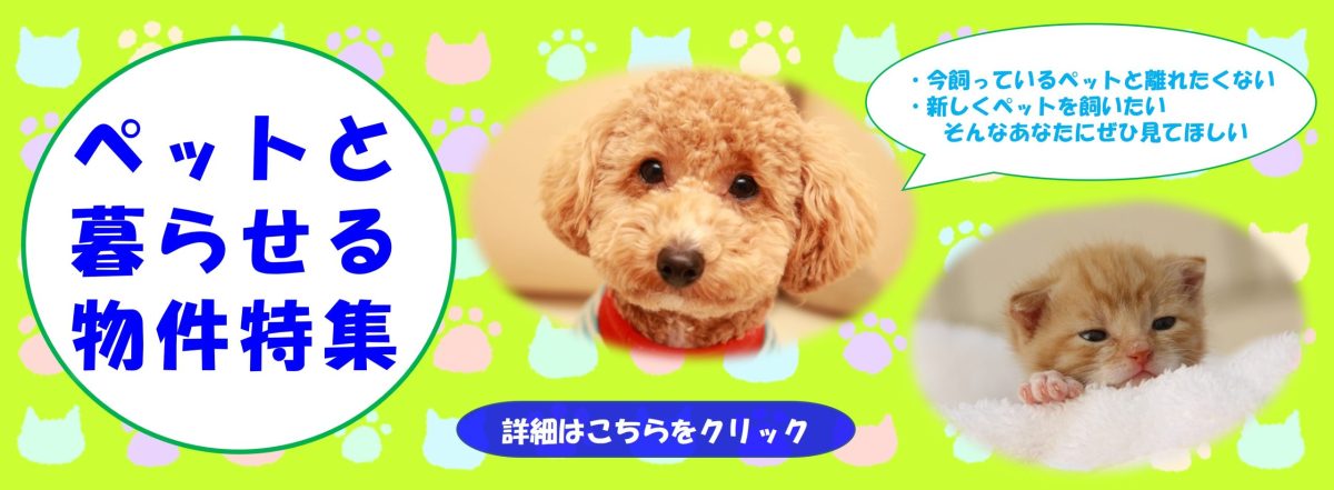 ペット飼育可能特集